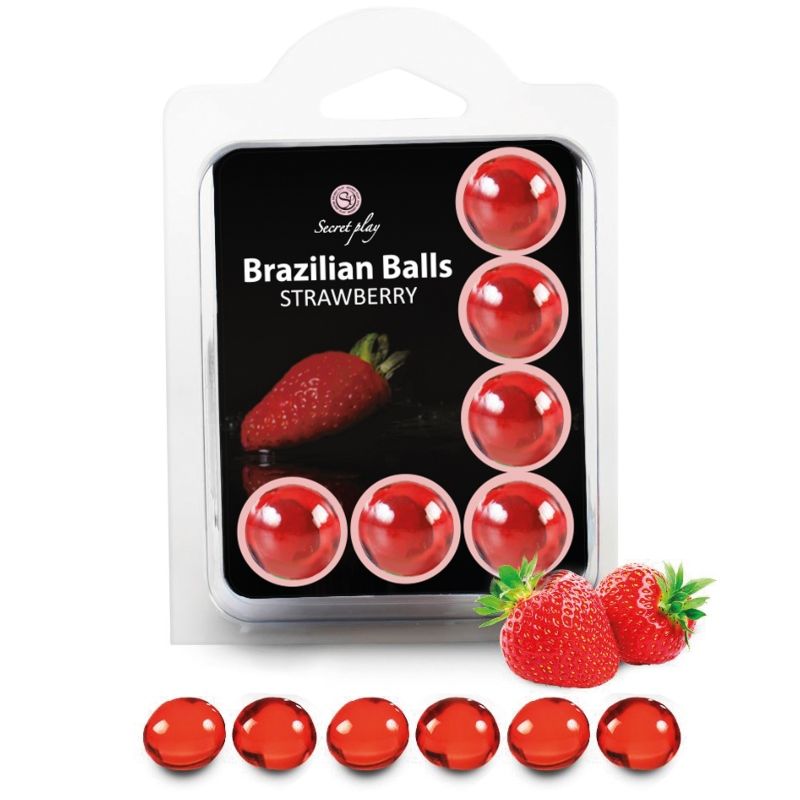 Secret Play - Boules de Massage Fraise Brazilian Balls x6