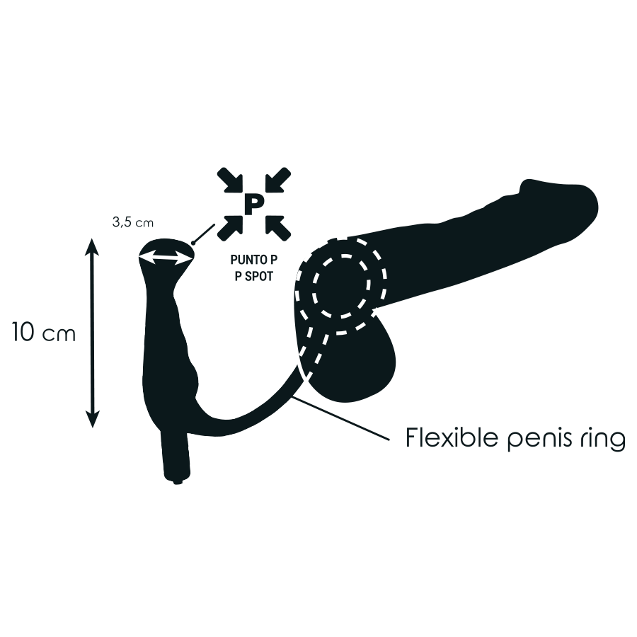 Vibromasseur Prostatique Rechargeable Noir 10cm - Addicted Toys