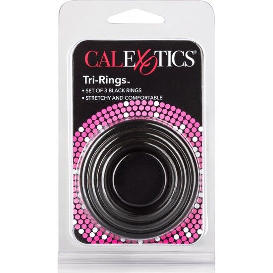 Kit Anneaux Péniens Tri-Anneau Noir - Calexotics