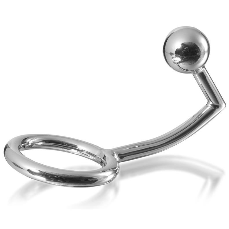 Cockring avec crochet anal 45mm en acier chirurgical - Metal Hard - METAL HARD