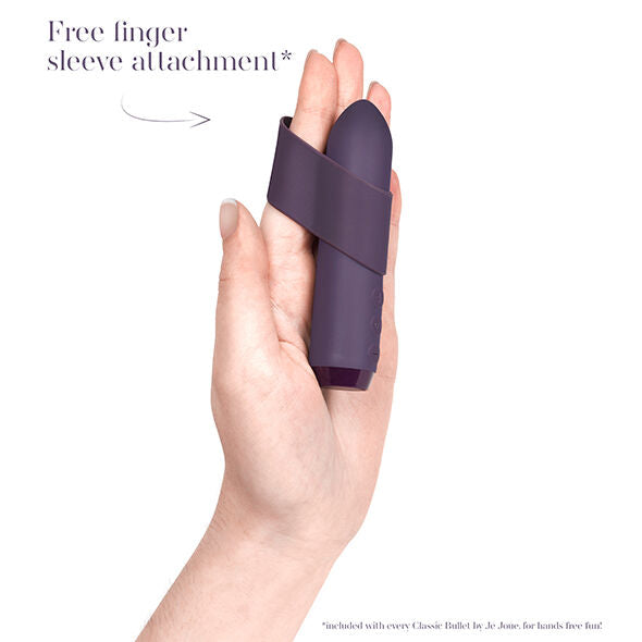 Vibromasseur Bullet Classique Violet + Manchon Doigt - Je Joue