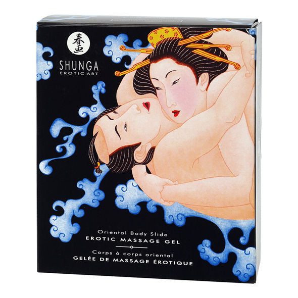Shunga - Gelée et drap de massage érotique Fruits Exotiques