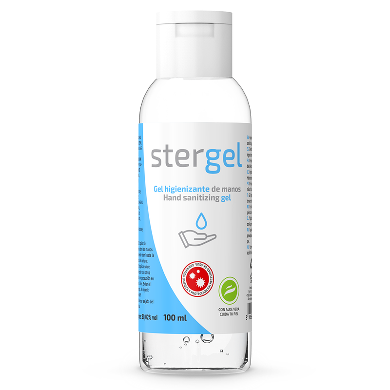 Stergel – Gel hydroalcoolique désinfectant à l’aloe vera – 100 ml