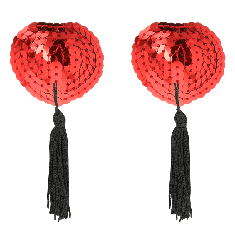 Cache-tétons Coquette Chic Desire Rouge à Paillettes