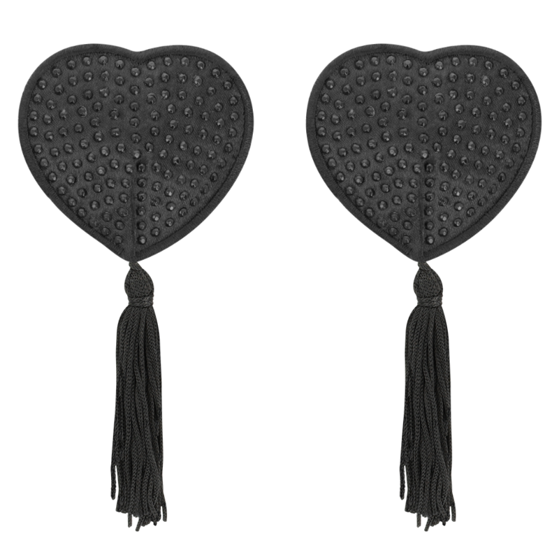 Cache-Tétons Cœur Adhésifs Noir - Coquette Chic Desire