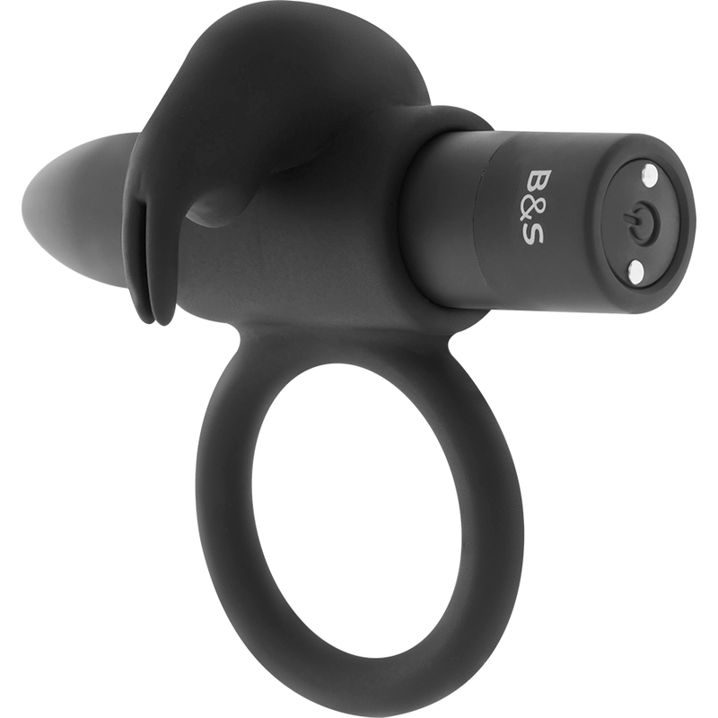 Anneau Pénien Vibrant Burton Ring 10 Modes Noir - Black&Silver - Black&Silver