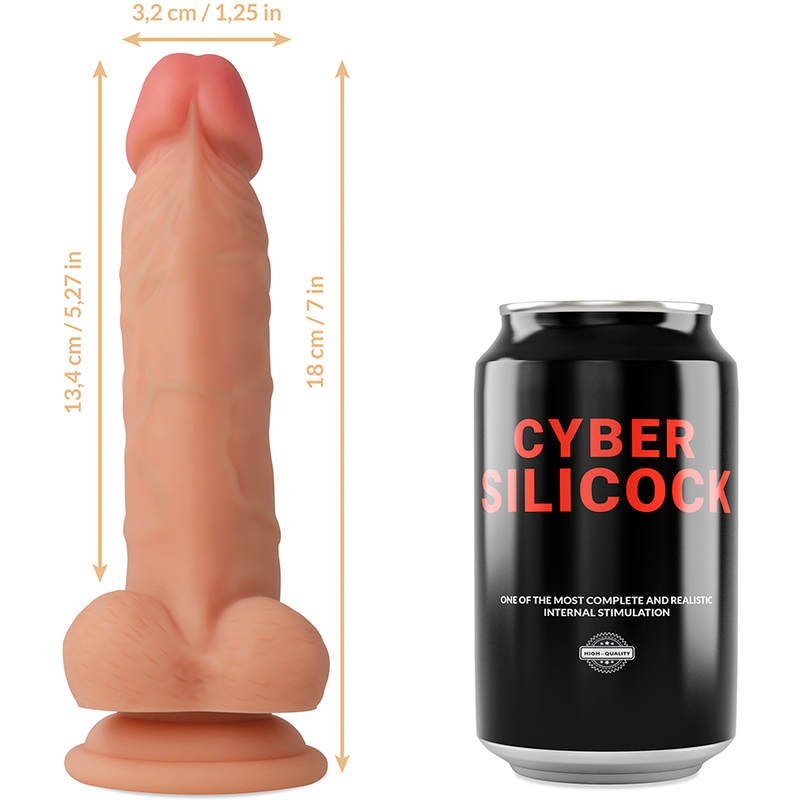 Gode Ceinture Cyber Silicock Réaliste 13,4cm - Cybersilicock