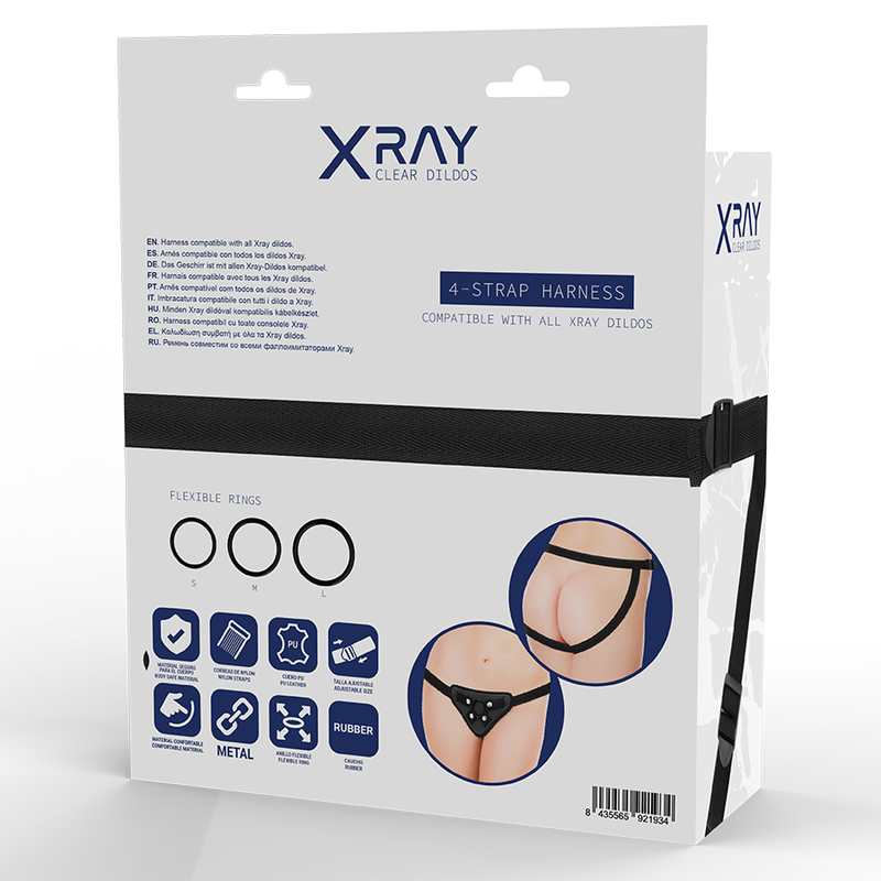 Harnais Intime Radio avec Anneaux Silicone - X Ray