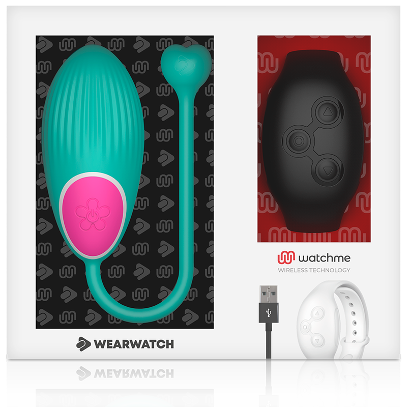 Wearwatch – Oeuf vibrant avec bracelet télécommandé – Bleu/Noir