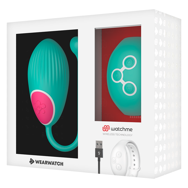 Wearwatch – Oeuf vibrant avec bracelet télécommandé – Bleu