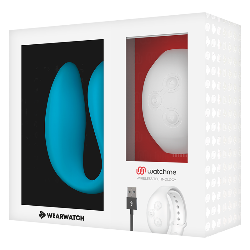 Vibromasseur couple WearWatch Dual indigo/neige - WatchMe - WEARWATCH