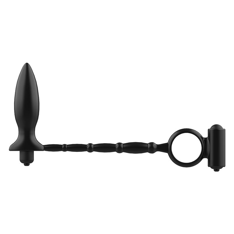 Plug Anal Vibrant avec Anneau Pénien Annal - Addicted Toys