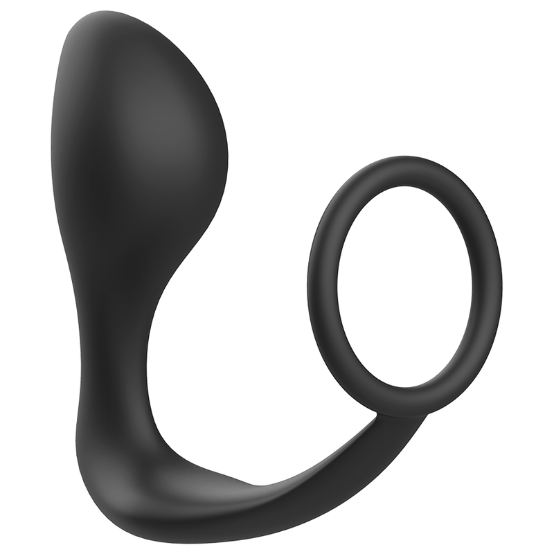 Stimulateur Prostate avec Cockring Annal Noir - Addicted Toys