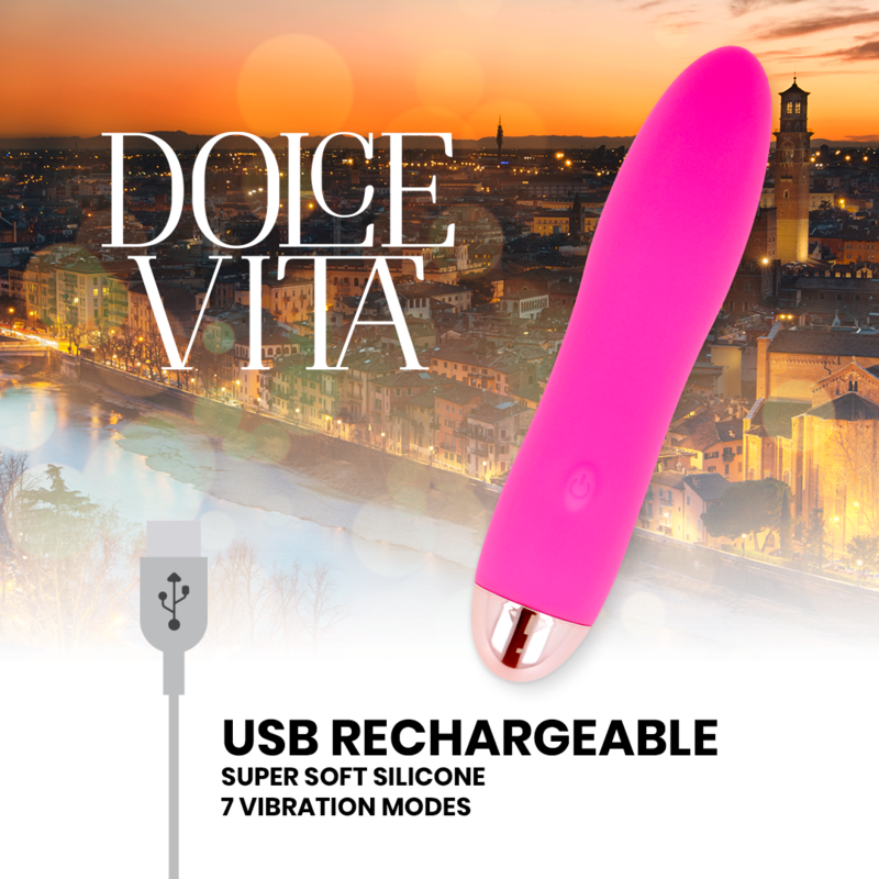 Vibromasseur Mini Dolce Vita Rose 7 Vitesses - Dolce Vita