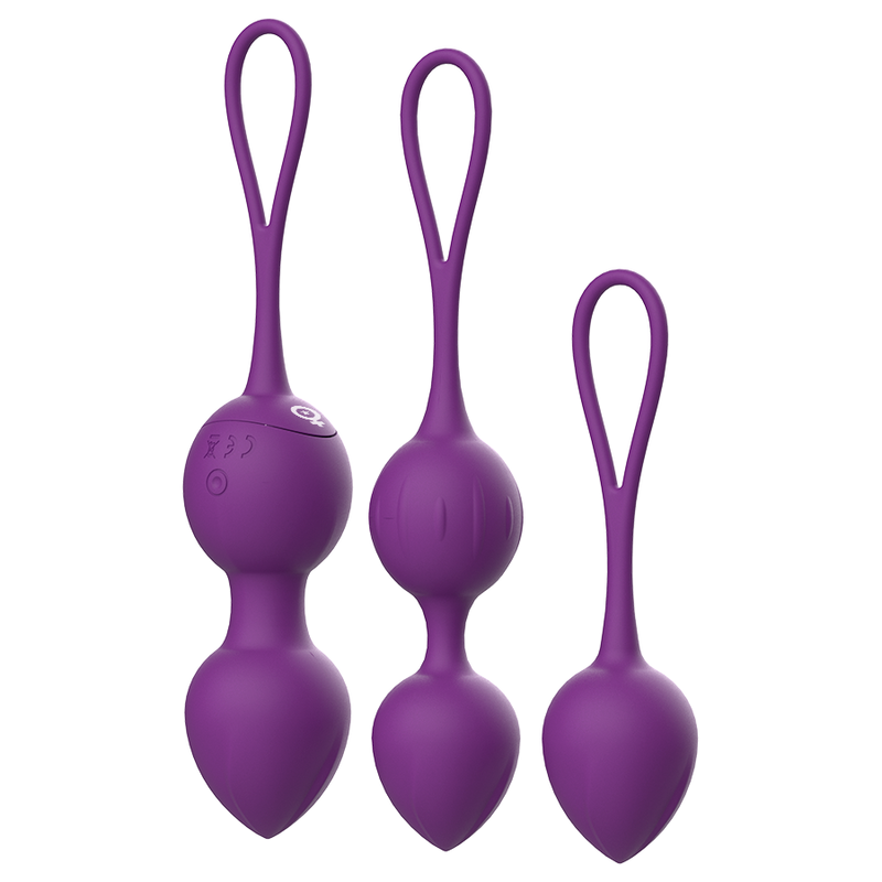 Rewolution – Kit de 3 Boules de Geisha Vibrantes avec Télécommande - Violet