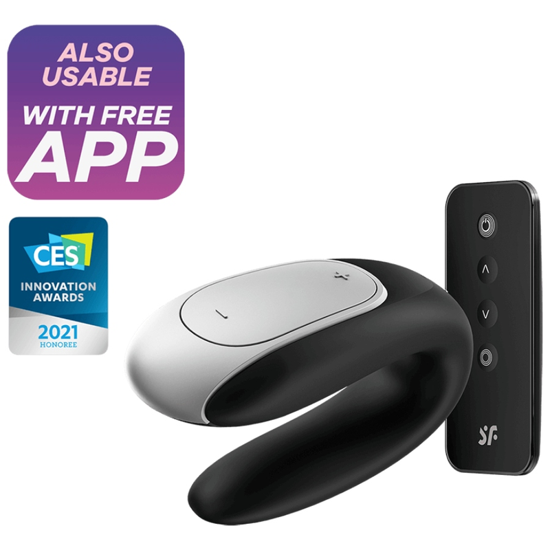 Vibromasseur Connecté Couple Double Fun Noir - Satisfyer