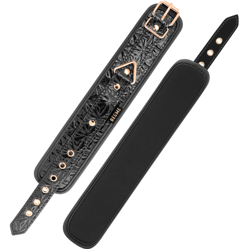Menottes Chevilles Black Edition Premium Cuir Vegan - BEGME - Begme Fetish Games