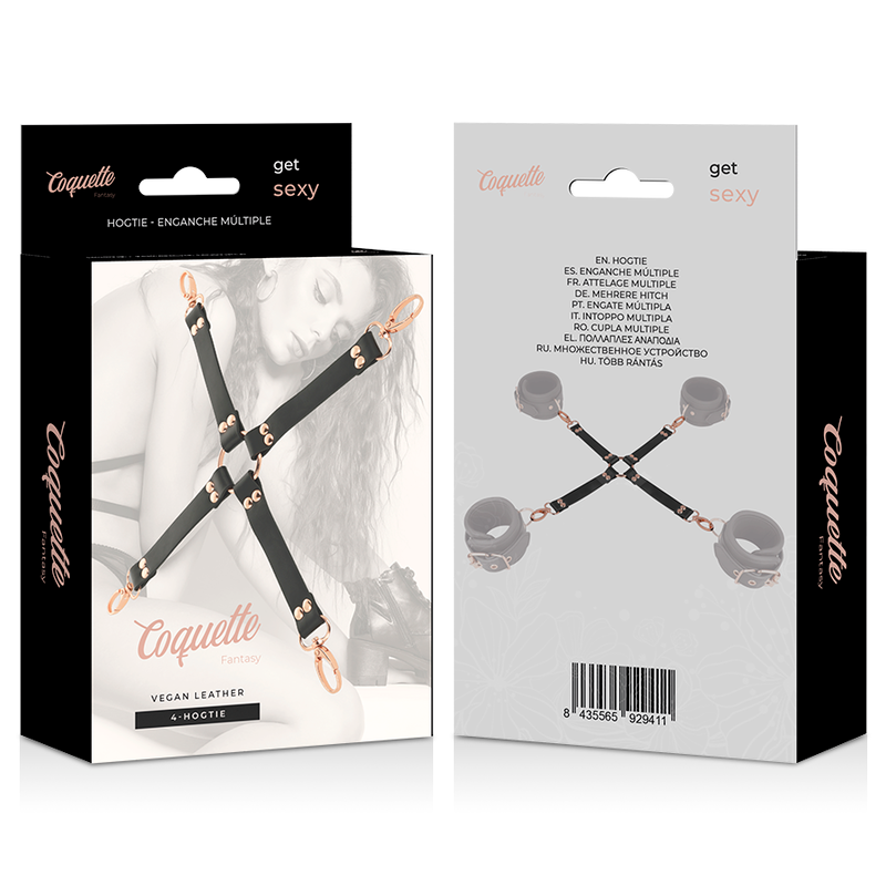 Connecteur Hogtie en X Coquette Chic Desire Noir - Fantasy