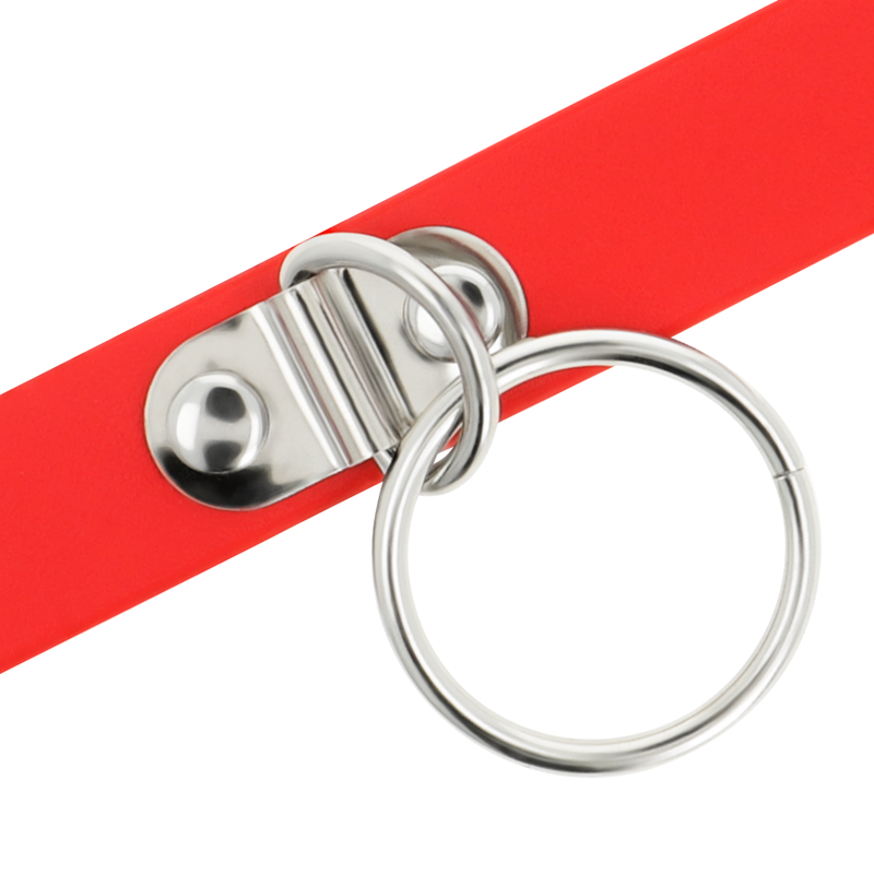 Collier Fétiche Cuir Végétalien Rouge - Coquette Chic Désir
