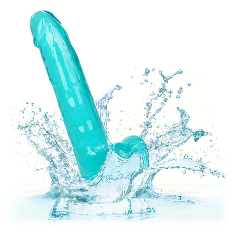 Gode Ventouse Size Queen Bleu Translucide 20cm - CalExotics