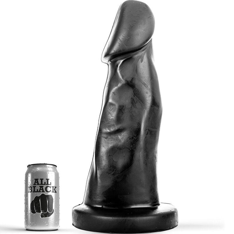 All Black – Gode fisting en forme de pénis avec courbures - 27 cm