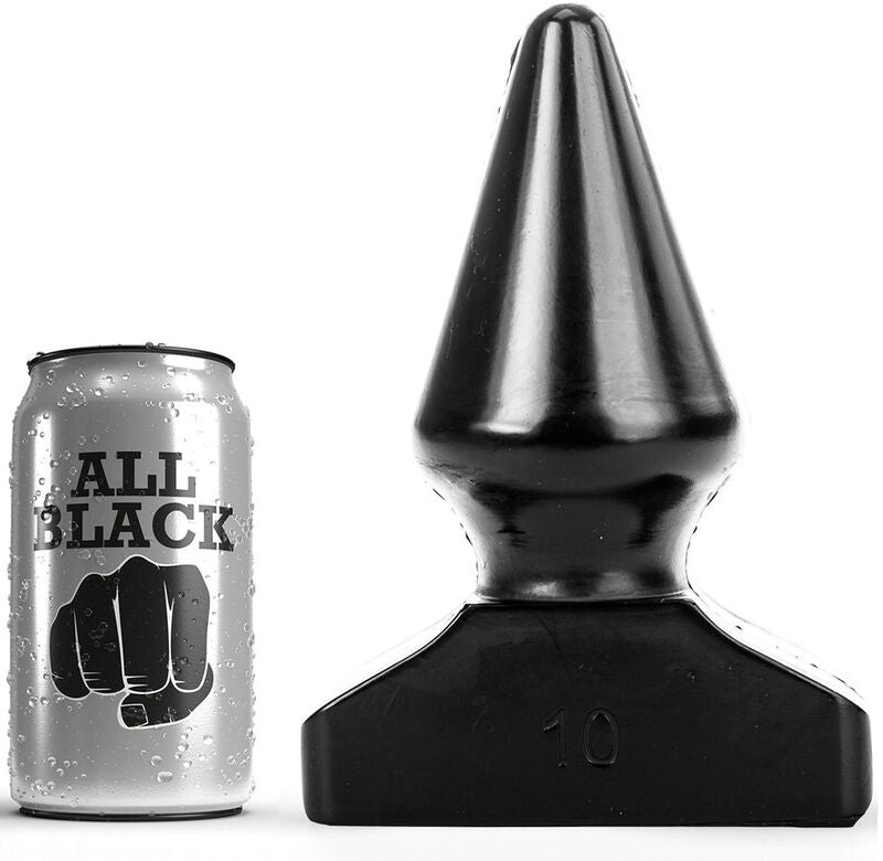 All Black – Plug fisting en forme conique - 20,5 cm