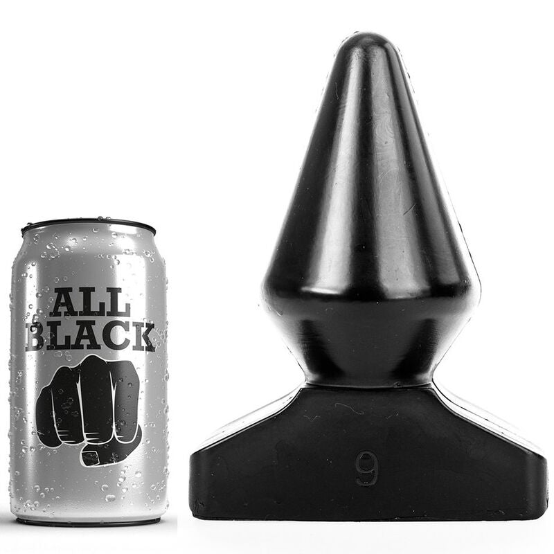 All Black – Plug fisting en forme conique - 18,5 cm