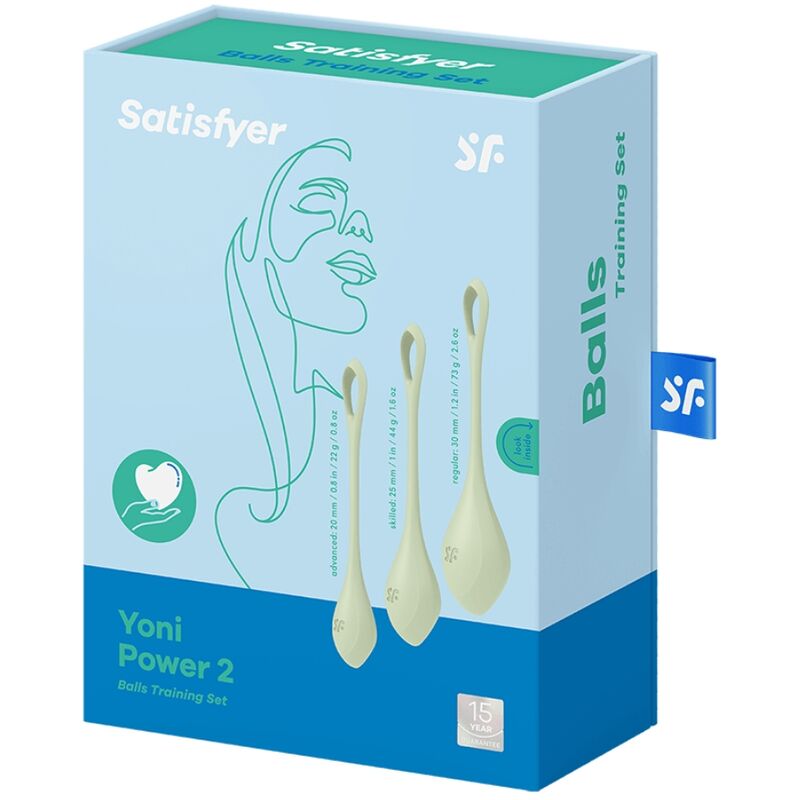 Boules Kegel Yoni Power 2 Vert Kit Entraînement - Satisfyer