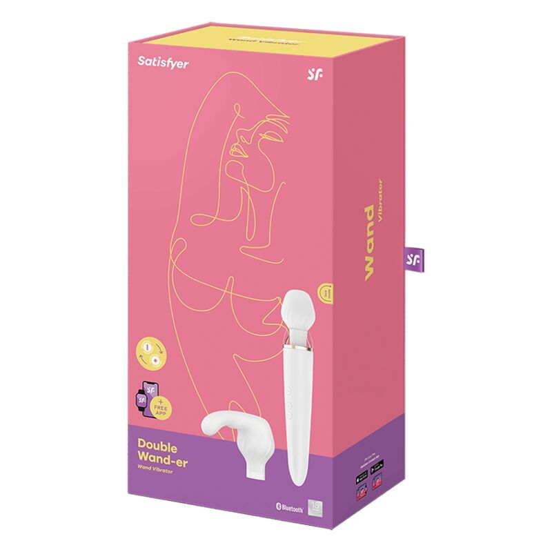 Vibromasseur Wand Double Wand-er Connecté Blanc - Satisfyer