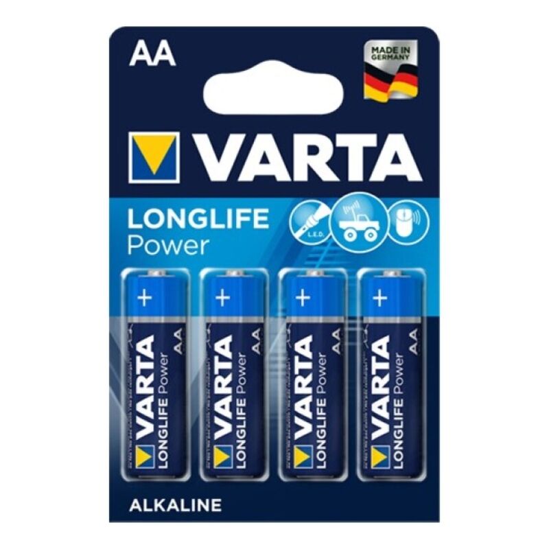 Piles Alcalines Longlife Power AA LR6 Pack de 4 - Varta - VARTA