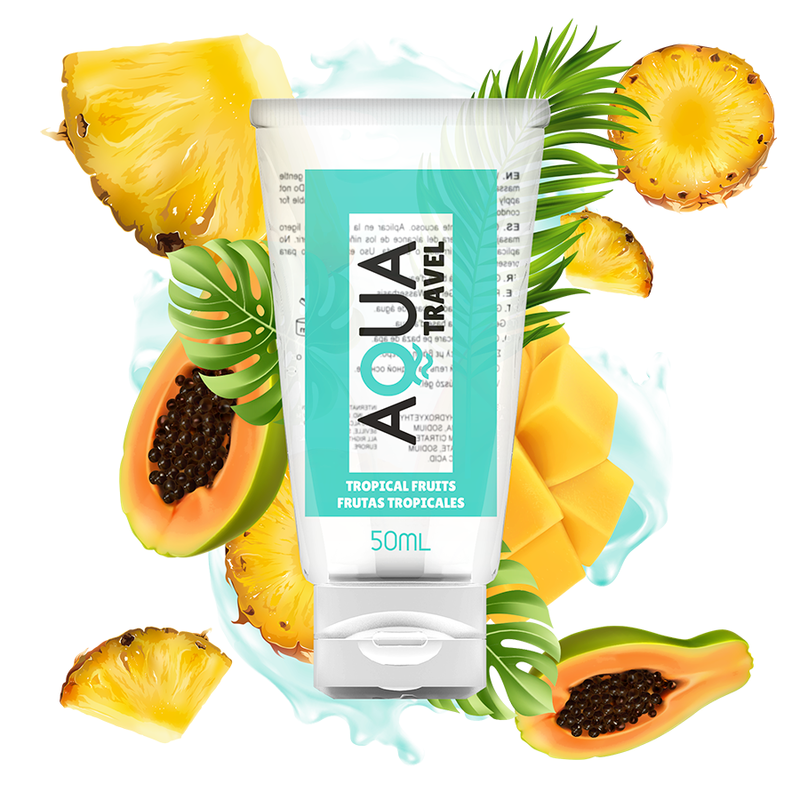 Aqua Travel - Lubrifiant Saveur Fruits Tropicaux à base d'eau - 50 ml
