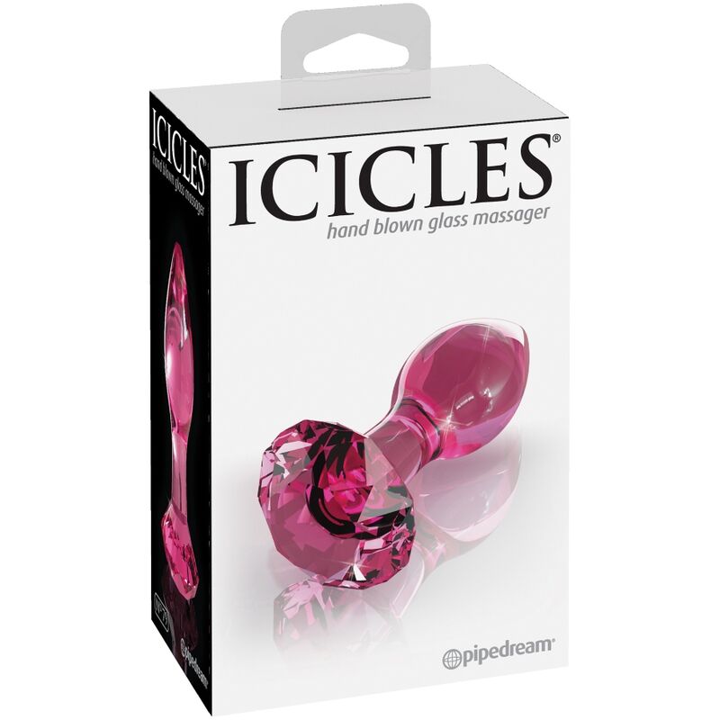 Plug Anal Icicles en Verre Rose N°79 - Pipedream