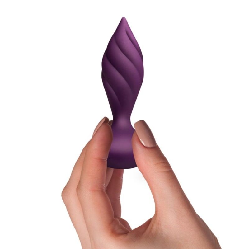 Rocks-Off - Mini Plug Anal Vibrant Torsadé avec Télécommande - Lilas