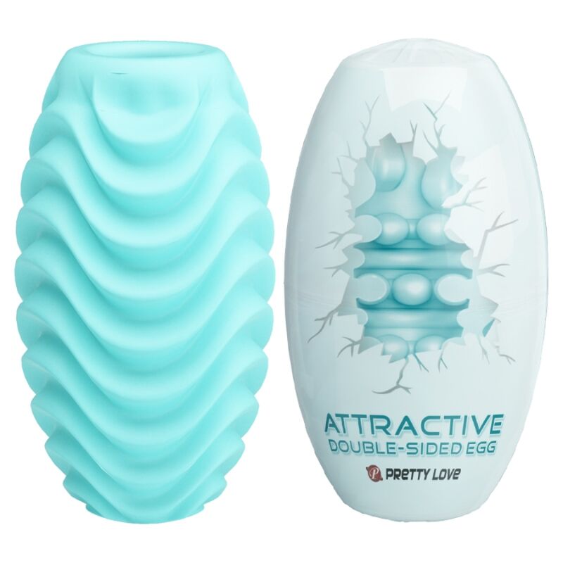 Œuf Masturbateur Double Face Turquoise - Pretty Love