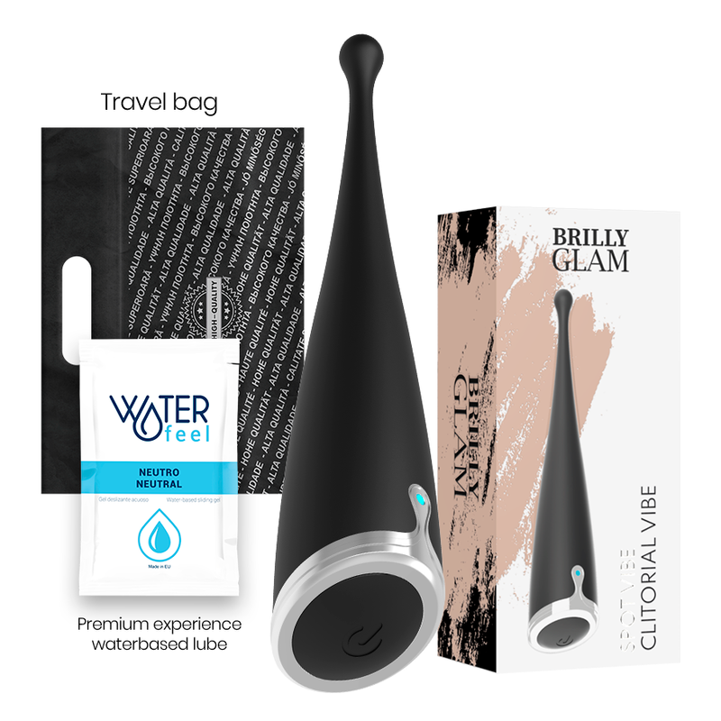 Stimulateur Clitoridien Spot Vibe Glam Noir - Brilly