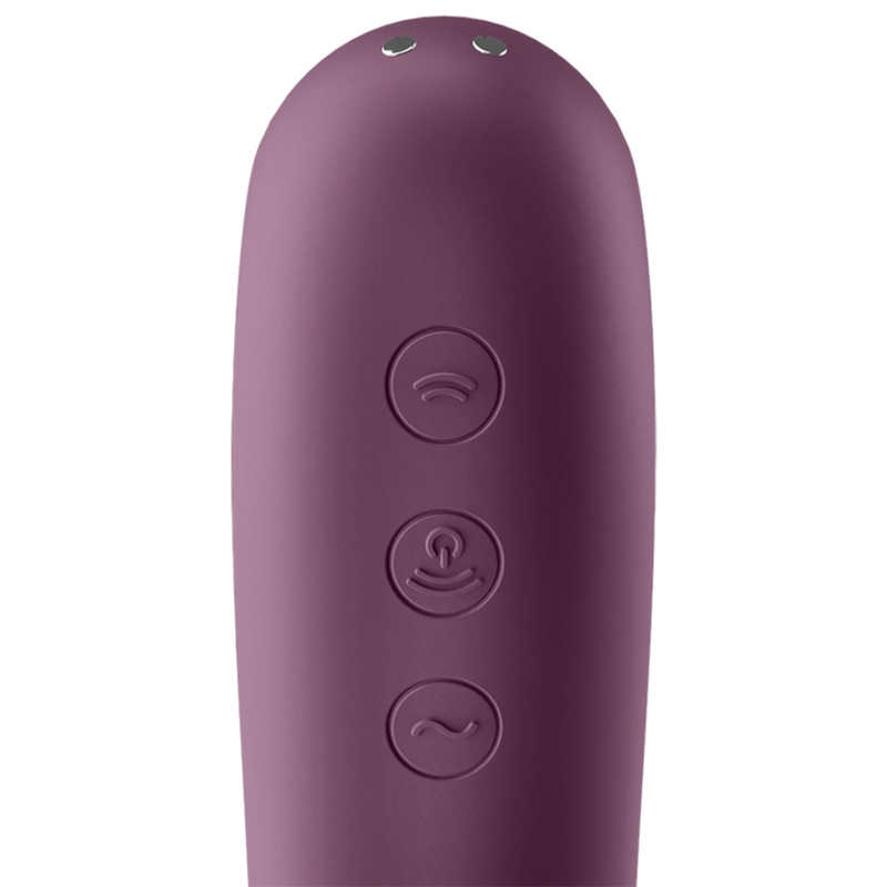 Vibromasseur Dual Kiss Violet 2 en 1 Ondes de Pression - Satisfyer
