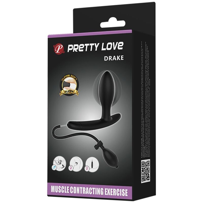 Plug Anal Gonflable Silicone Noir - Pretty Love