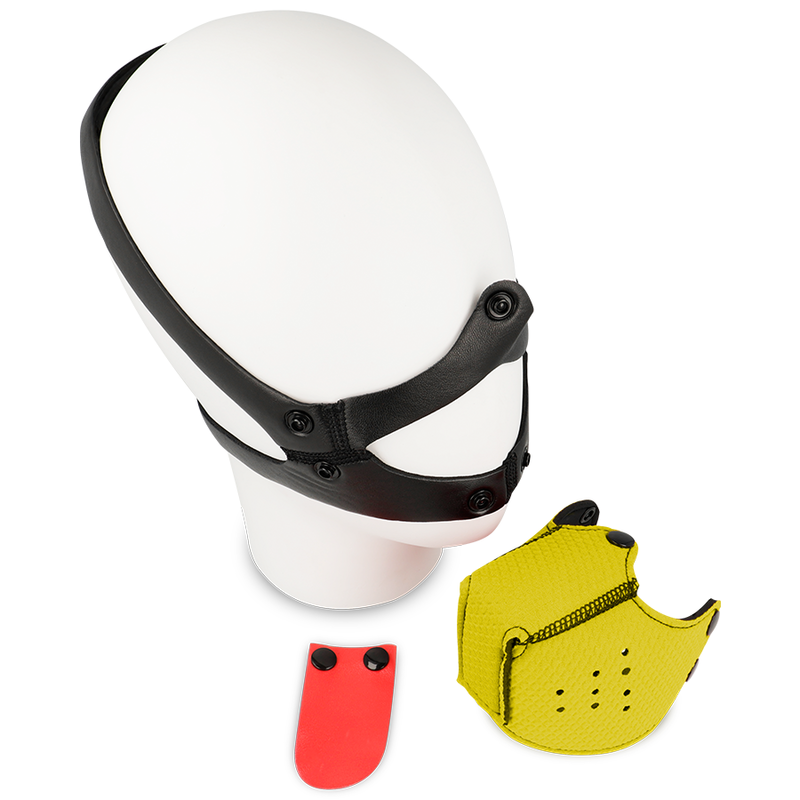 Masque Fétiche Museau de Chien Jaune - Ohmama - OHMAMA FETISH