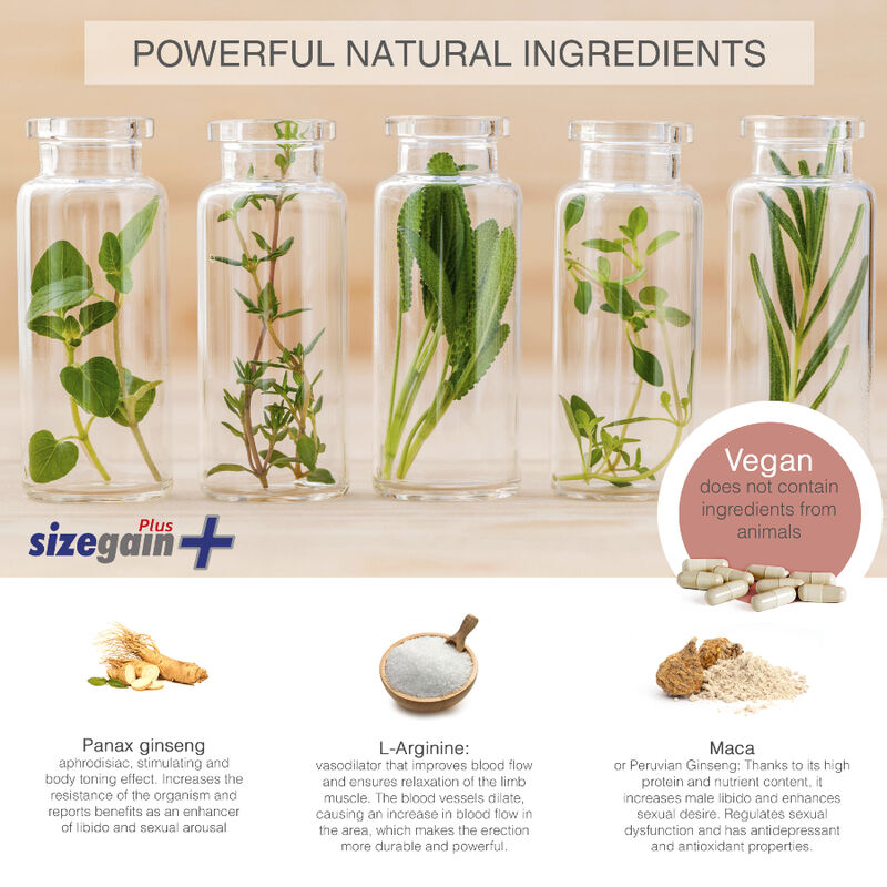 500Cosmetics – Complément Alimenataire Boost Libido Homme SizeGain Plus