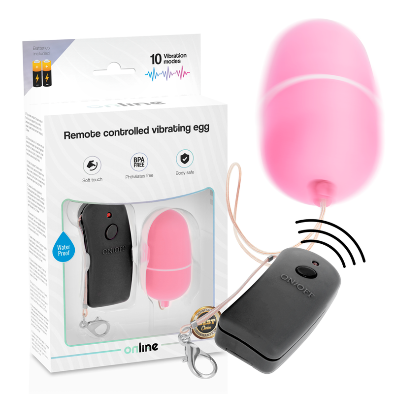 Online - Mini Oeuf vibrant avec télécommande - Rose
