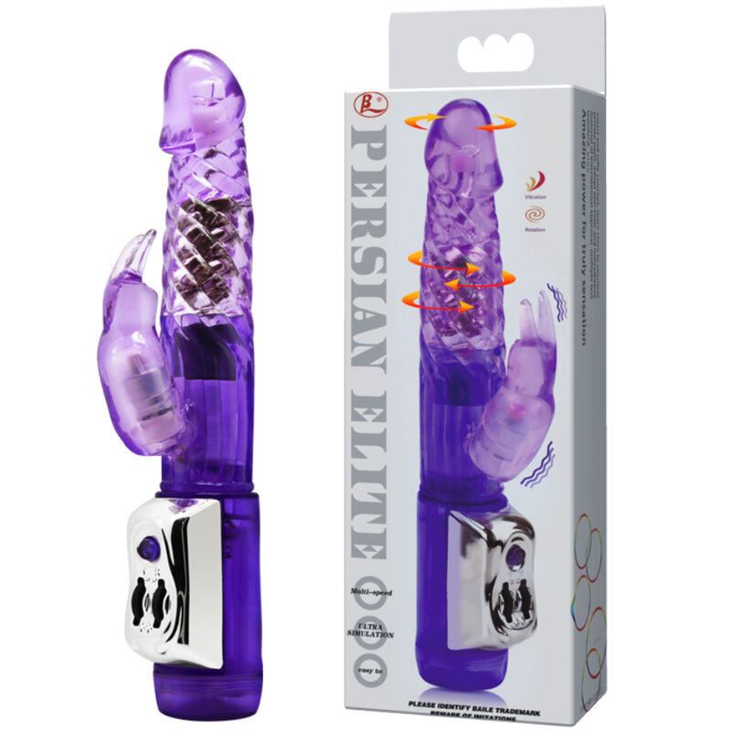 Baile - Vibro rabbit avec billes rotatives Persinal Elite - Violet