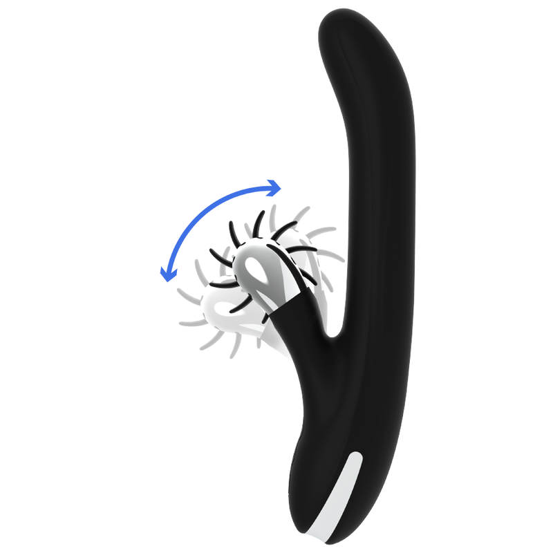 Vibromasseur Rabbit Storm Rotation Vibe - Black & Silver