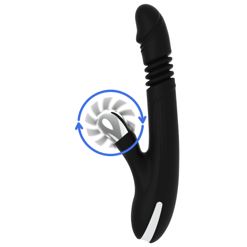 Vibromasseur Rabbit Bunny Reed Up & Down - Black&Silver