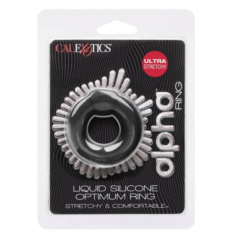 Anneau Pénien Alpha Liquid Silicone Optimum Noir - CalExotics