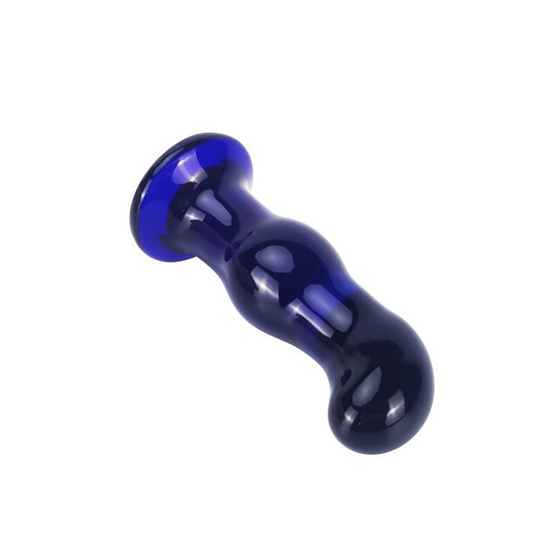 Toyjoy - Plug Anal en verre The Gleaming Bleu