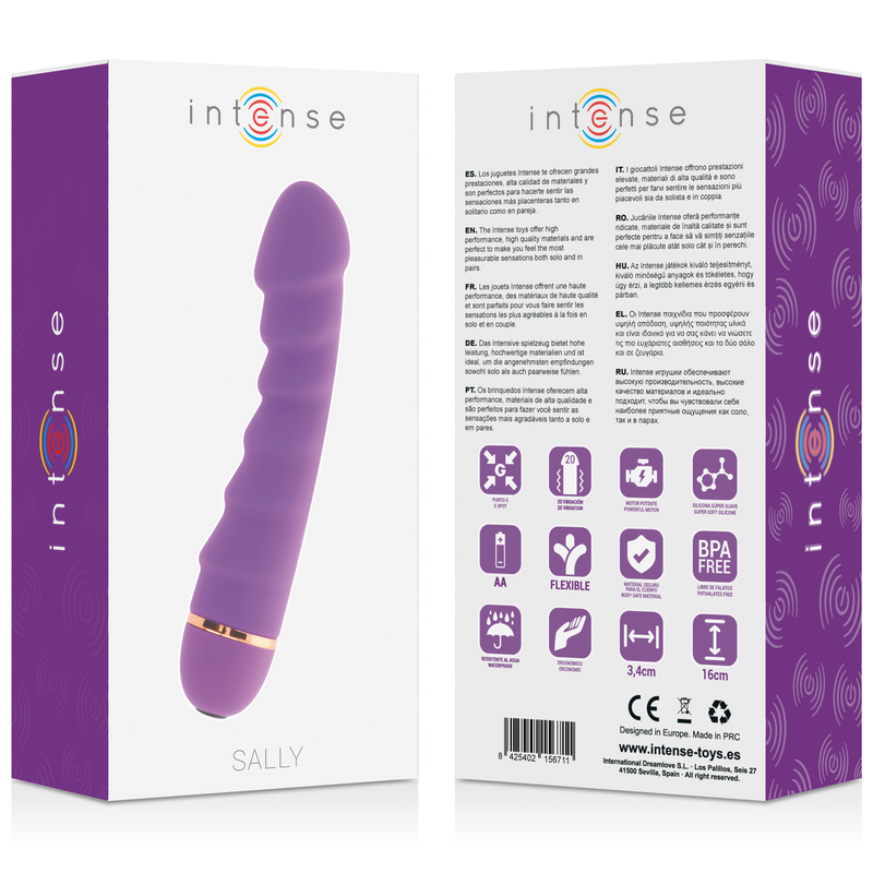 Vibromasseur Sally 20 Vitesses Silicone Lilas - Intense