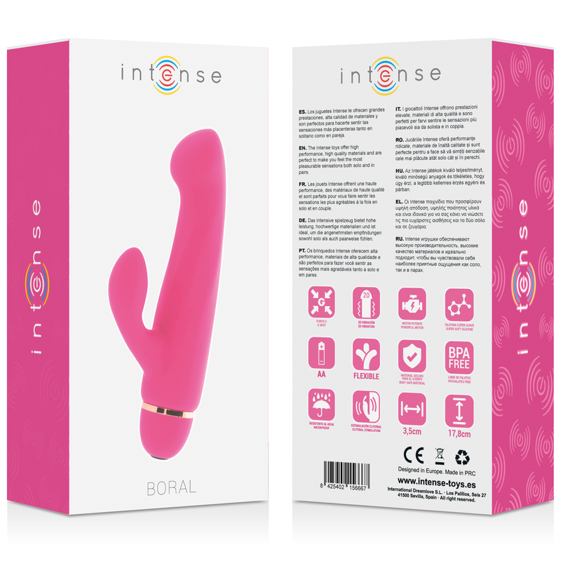 Vibromasseur Rabbit Intense Boral Rose 20 Vitesses - Intense