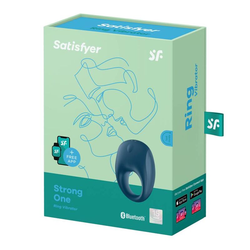 Anneau Vibrant Connecté Strong One Bleu - Satisfyer