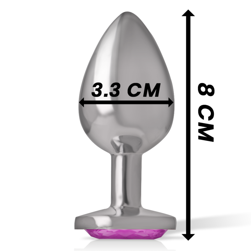 Plug Anal Métal Intense Cristal Rose Taille M - Intense