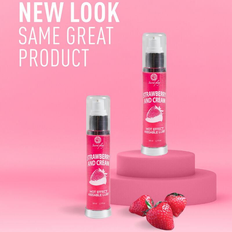 Secret Play - Lubrifiant 2 en 1 Effet Chaleur Fraise & Crème - 50 ml
